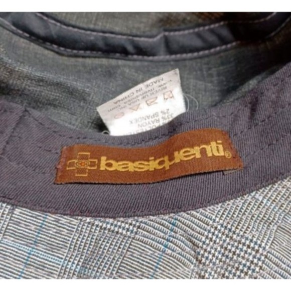 Basiquenti Unisex Men's Women's Size M Bucket Hat - Gray w/ Blue & Black Stripes - Picture 5 of 5